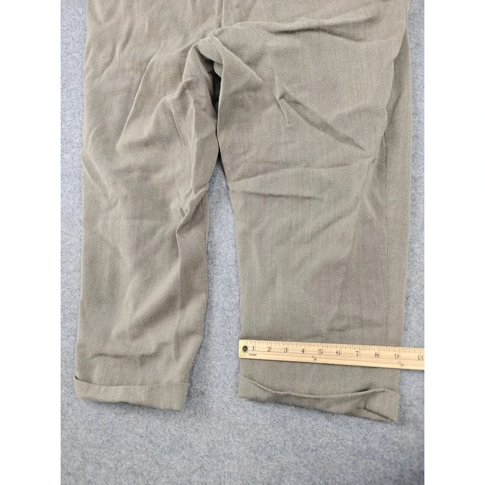 Ermenegildo Zegna Pants Mens 40 Beige Wool Pleated‎ Dress Classic Fit Trousers